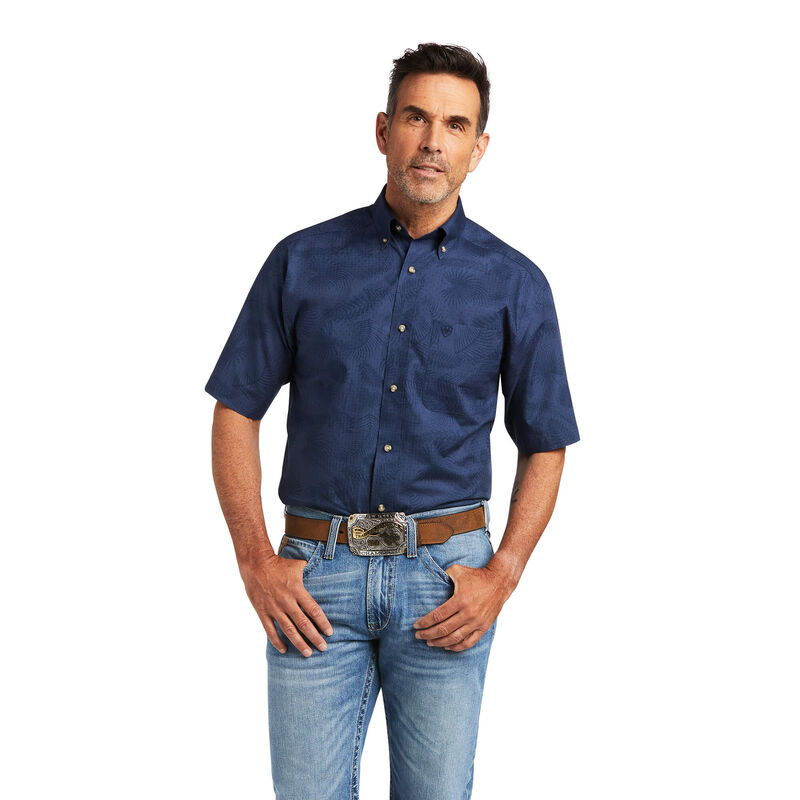 Camisas Ariat Tremaine Classic Fit Azul Marino Hombre - Chile 326-CHKNTP